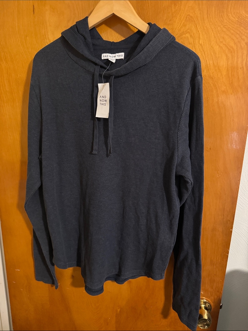 Thermal Hoodie Mens Medium Navy